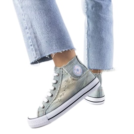 Sneaker in denim Oliveira blu
