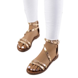 Sandali Krolt rosa con borchie