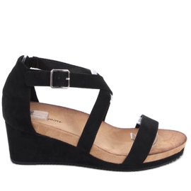 Sandali con zeppa Ashlyn Black nero