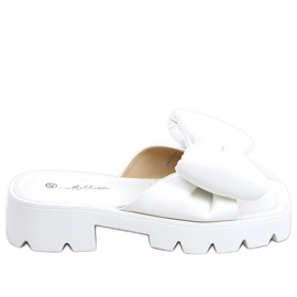 Pantofole Keesha bianche con suola alta bianco