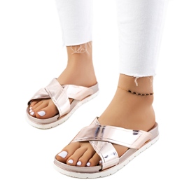 Ciabatte Nicolay da donna color oro rosa d'oro