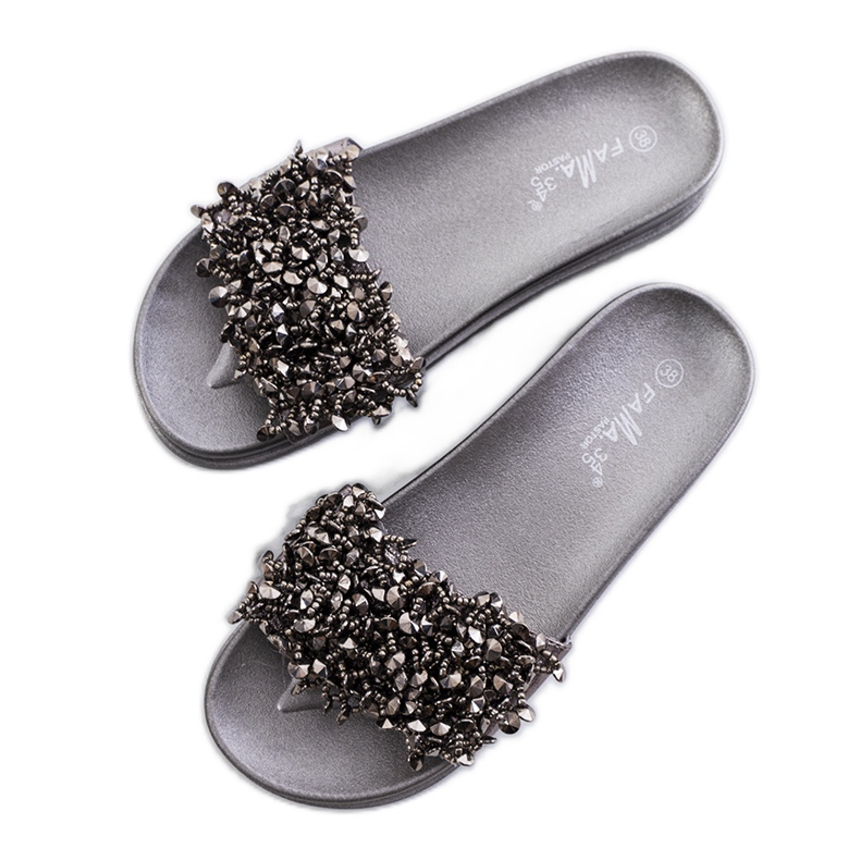 Ciabatte grigie sulla piattaforma Marthas grigio