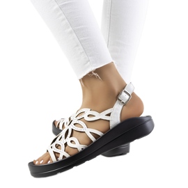 Sandali bianchi Smidel bianca d'argento