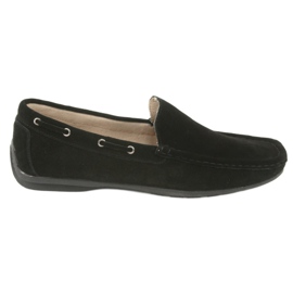 Mocassini da uomo in camoscio nero American Club JK01