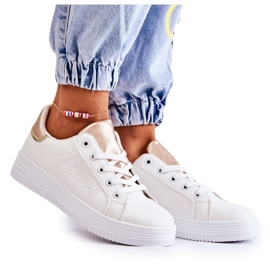 FK2 Scarpe sportive bianche da donna Samanta bianco d'oro