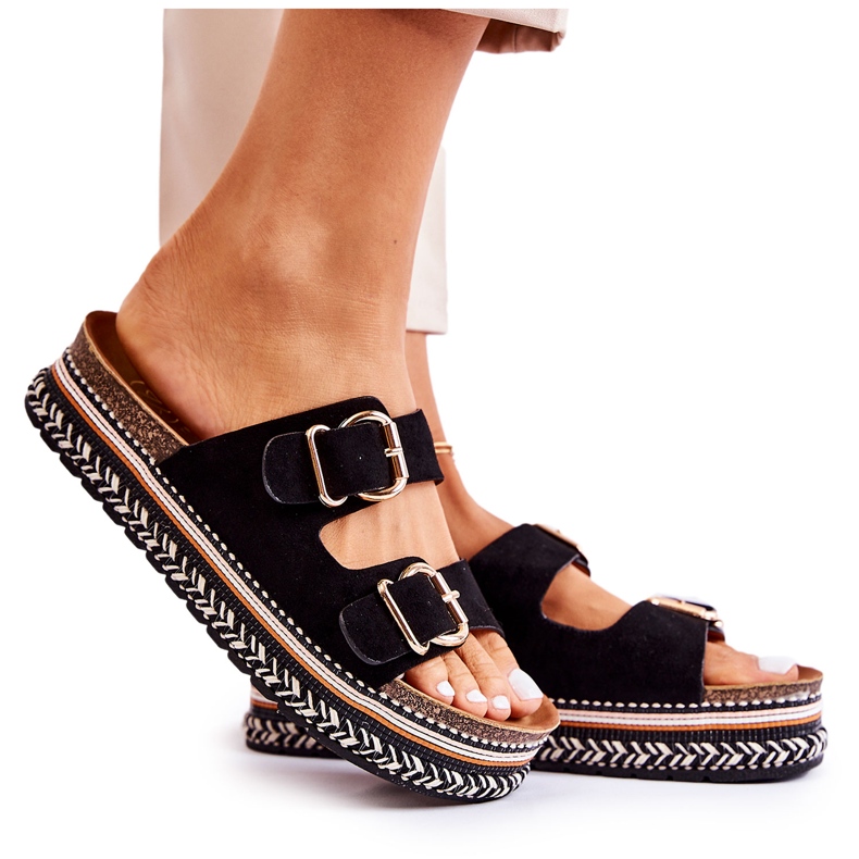 FE1 Ciabatte Donna Fibbie Nere Melissa nero