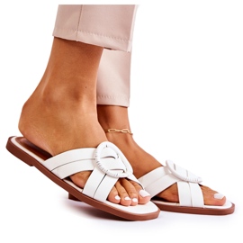Pantofole Sansa bianche alla moda da donna bianca