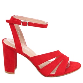 Sandali con tacco Leslie Red rosso