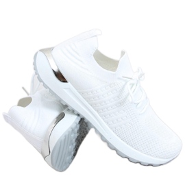 Lars Sneakers bianche a calzino bianco