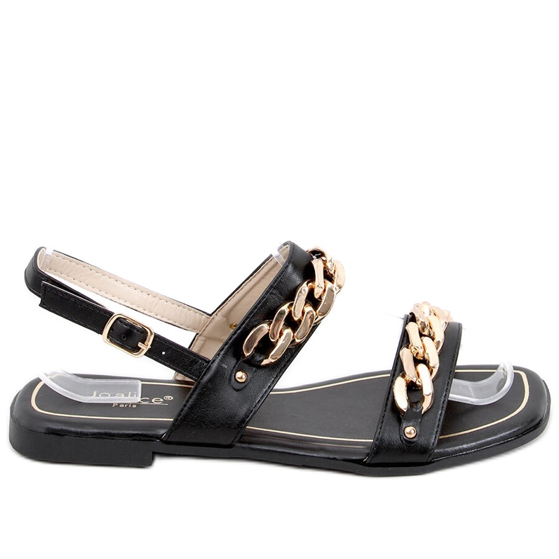 India Sandali neri con catene nero