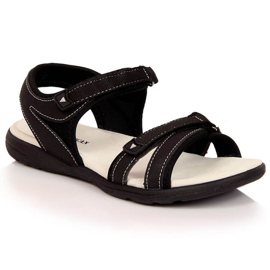 Sandali sportivi neri con velcro All'American Club nero