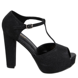 Sandali Hope Black cangianti sulla piattaforma nero