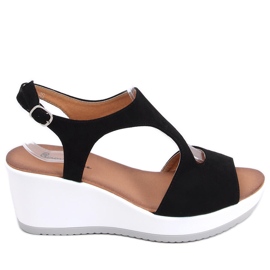 Sandali con zeppa Patty Black nero