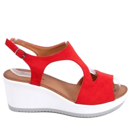 Sandali con zeppa Patty Red rosso