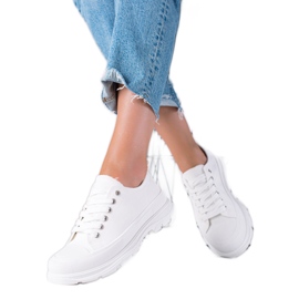 SHELOVET Sneakers bianche sulla piattaforma bianca