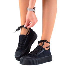SHELOVET Scarpe Da Ginnastica Su Un'ampia Piattaforma nero