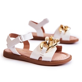 FR1 Sandali Per Bambini Con Velcro Layra Bianco ['bianco']