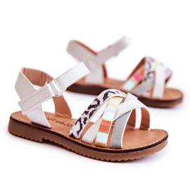 FR1 Sandali estivi Nelson bianchi per bambini bianco bianco