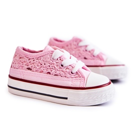 Sneakers Bambini Con Laccio Roly-Poly Bianco rosa