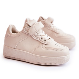 FR1 Scarpe sportive per bambini con velcro Beige Elike
