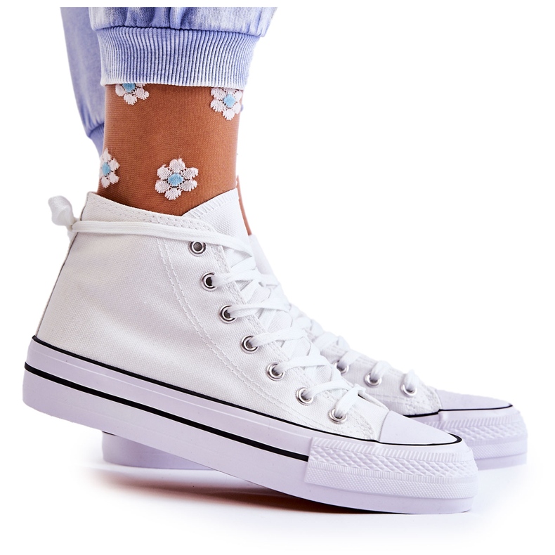 FS3 Sneakers Classiche Alte, Bianco Volterro bianca