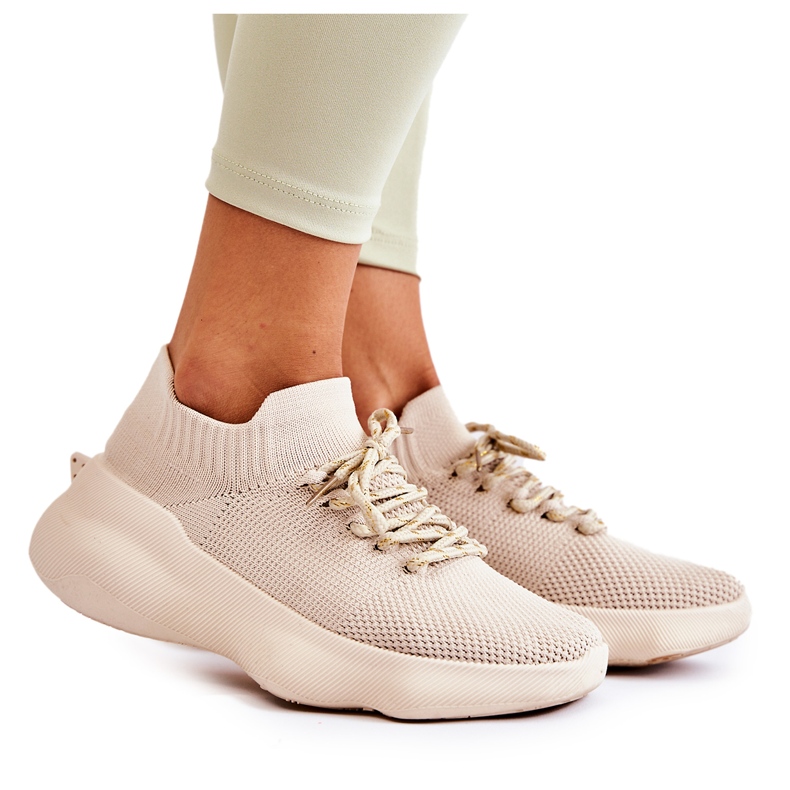 Scarpe sportive da donna Dalmiro Slip-on beige chiaro