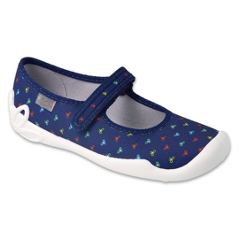 Ciabatte per bambini Befado con velcro 114Y490 blu navy
