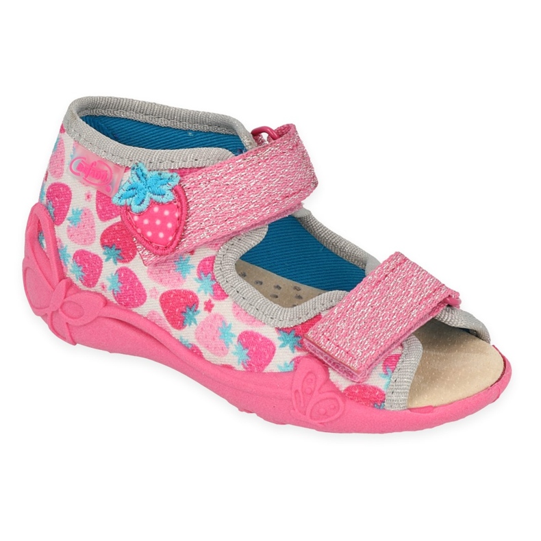 Scarpe per bambini Befado 342P046 blu rosa d'argento