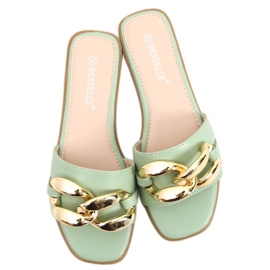 Ciabatte con catena Dalia Green verde