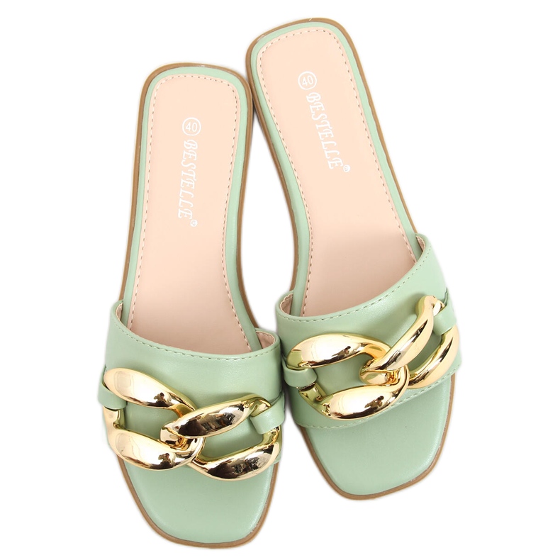 Ciabatte con catena Dalia Green verde