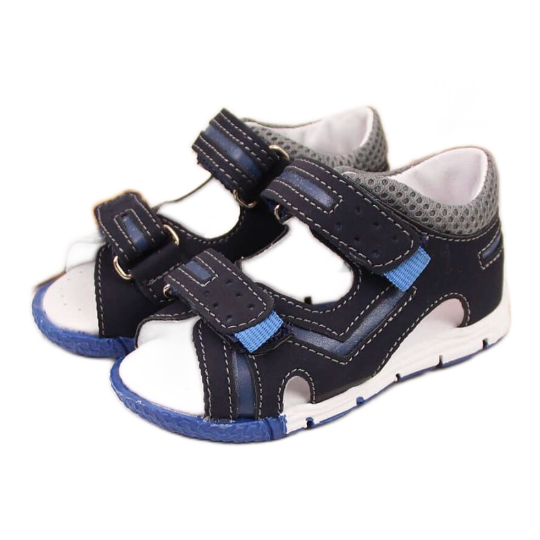 Sandali con velcro Kornecki KOR6696A blu navy