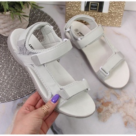 Sandali con velcro grigio American Club W AM896B