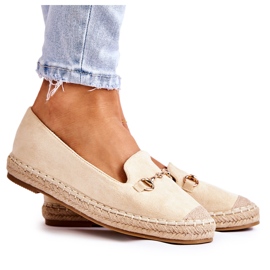 S.Barski Espadrillas da donna classiche slip-on beige Oresa