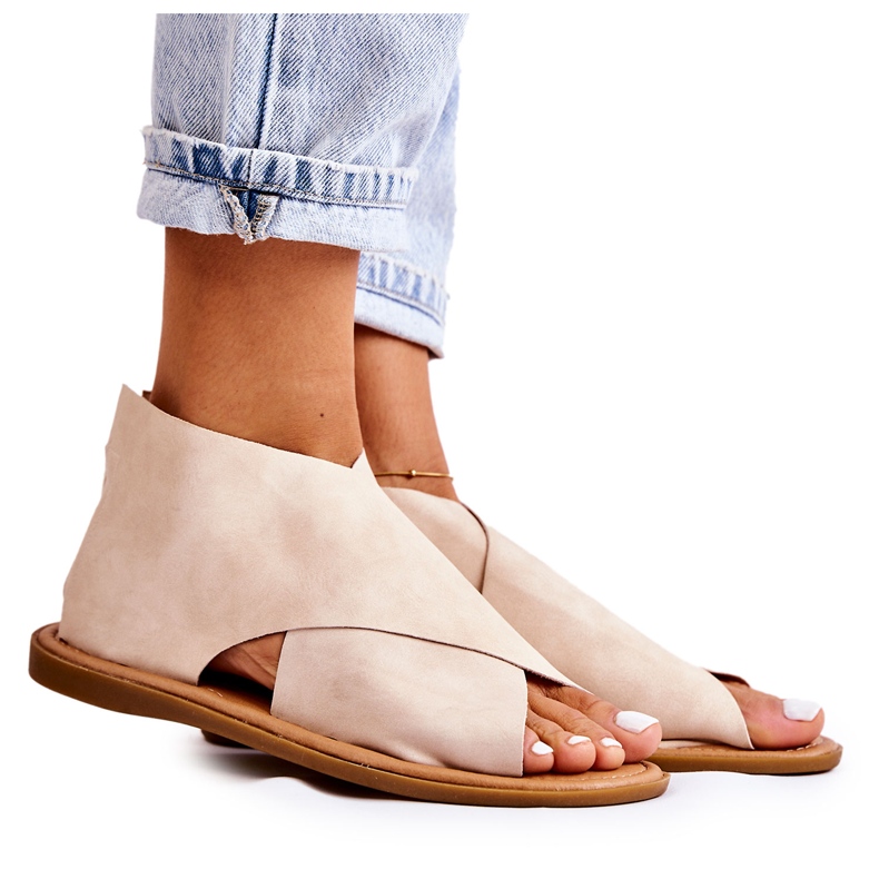 S.Barski Sandali in pelle da donna Beige Catalise