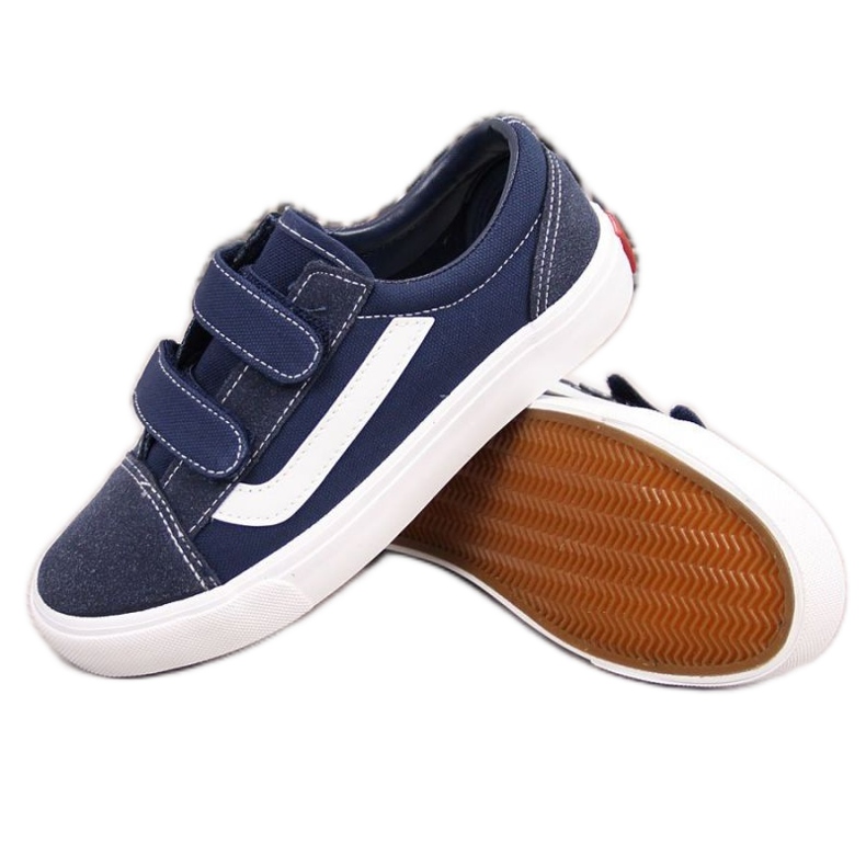 Sneakers basse con velcro Atletico Jr ATC337C blu navy