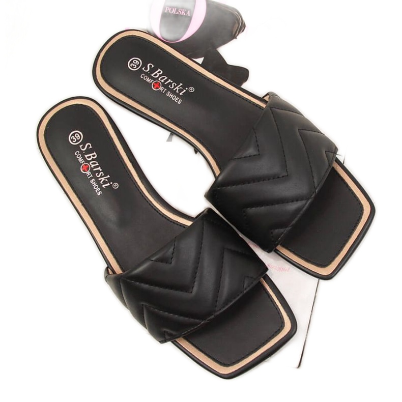 Ciabatte trapuntate S. Barski W OLI103A nere nero