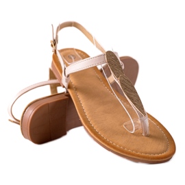 SHELOVET sandali giapponesi beige