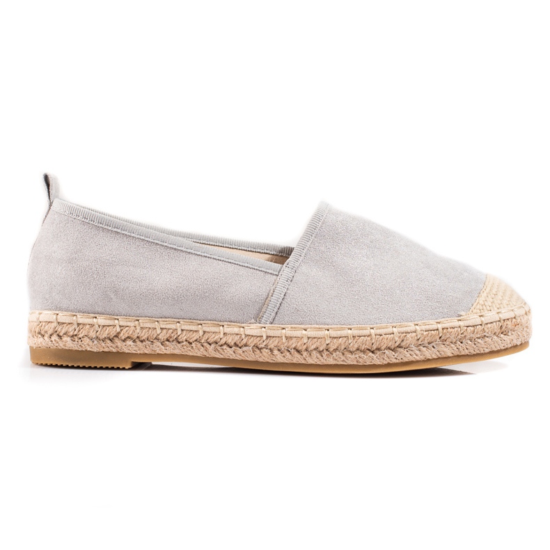 SHELOVET Espadrillas grigie con glitter grigio