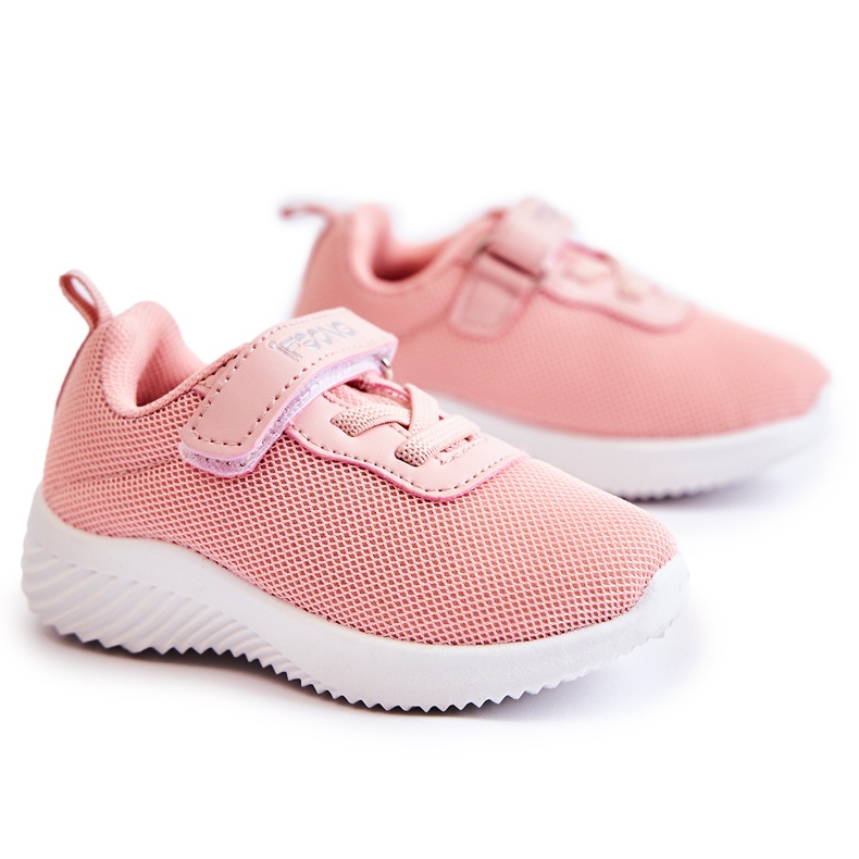 FR1 Scarpe Sportive Per Bambini Con Velcro Rosa Lexy