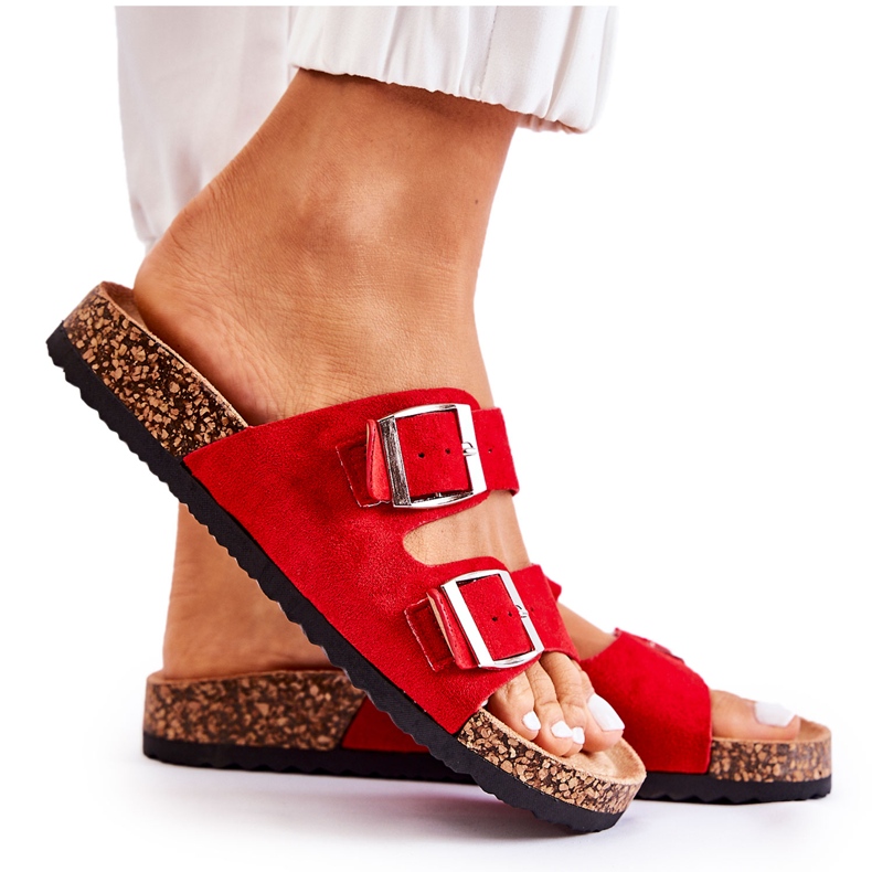 Pantofole Slip On Misandei rosse da donna rosso