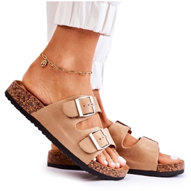 FB1 Ciabatte da donna Beige Misandei