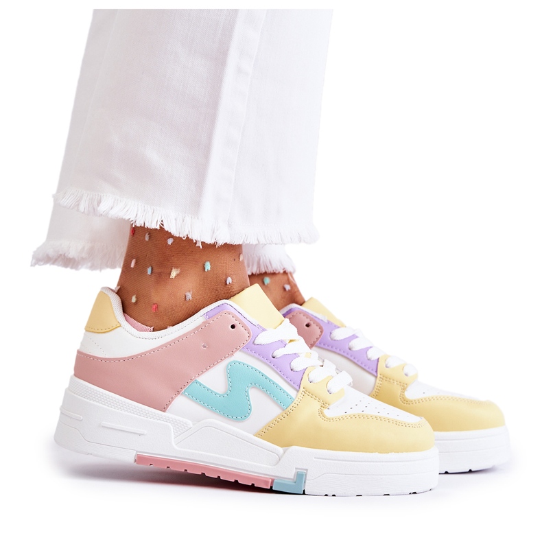PS1 Scarpe sportive da donna, bianche e gialle Francis bianca multicolore