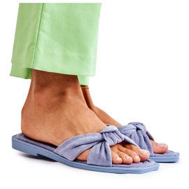 PG1 Pantofole in pelle scamosciata alla moda da donna blu Lorrie