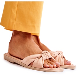 PG1 Pantofole da donna alla moda in pelle scamosciata color carne beige rosa