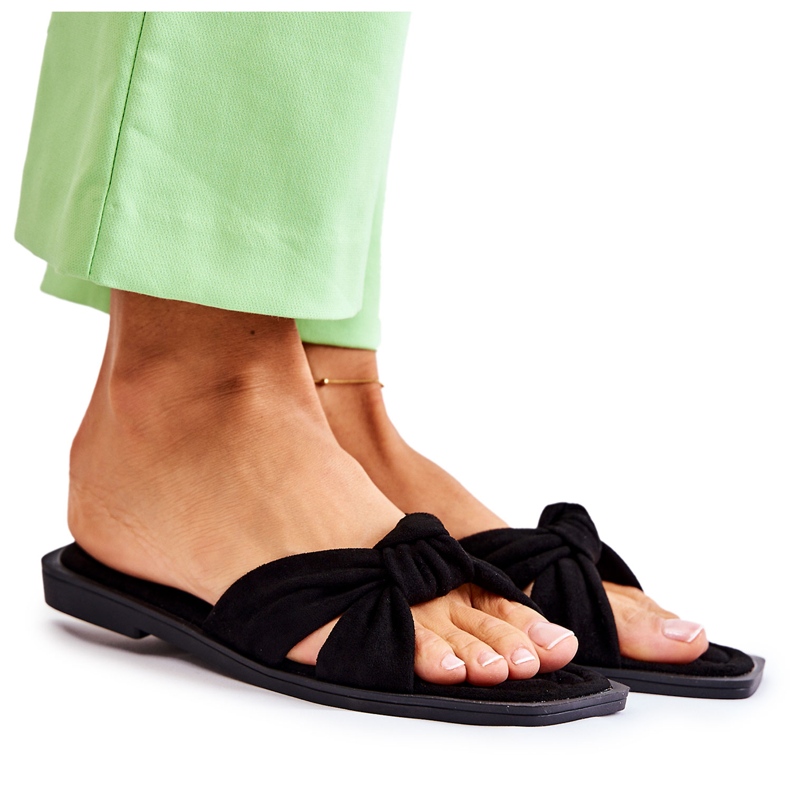 PG1 Pantofole da donna in camoscio nero alla moda Lorrie