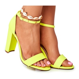 ADY Sandali Da Donna Su Un Tacco Giallo Neon Anastasie