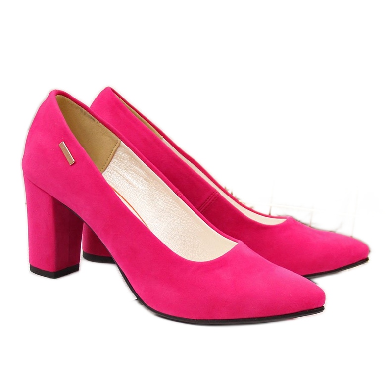 Décolleté sul post suede fucsia Monique rosa