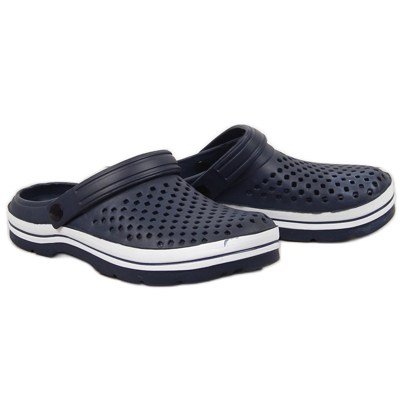 Ciabatte da uomo traforate in schiuma blu navy NEWS
