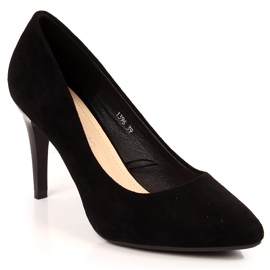 Décolleté stiletto in camoscio nero Sergio Leone