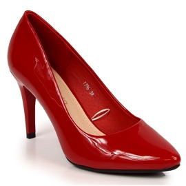 Décolleté con tacco laccato rosso Sergio Leone